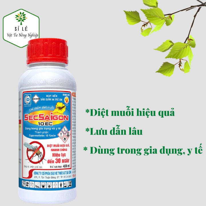 Thuốc trừ muỗi secsaigon 10sc 450ml diệt muỗi hiệu quả