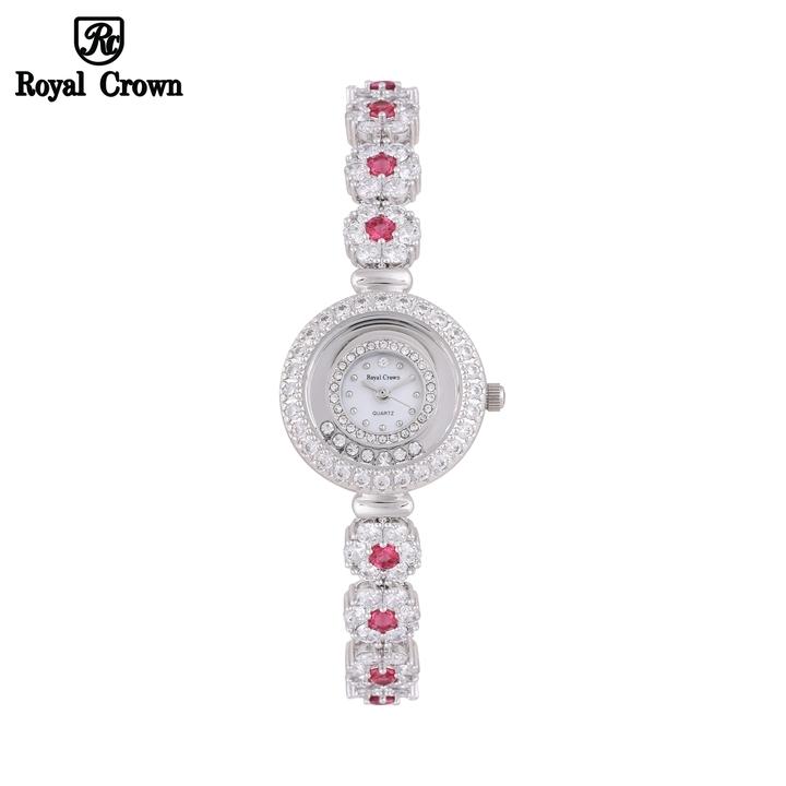 Đồng hồ nữ chính hãng Royal Crown 5308 dây đá vỏ trắng