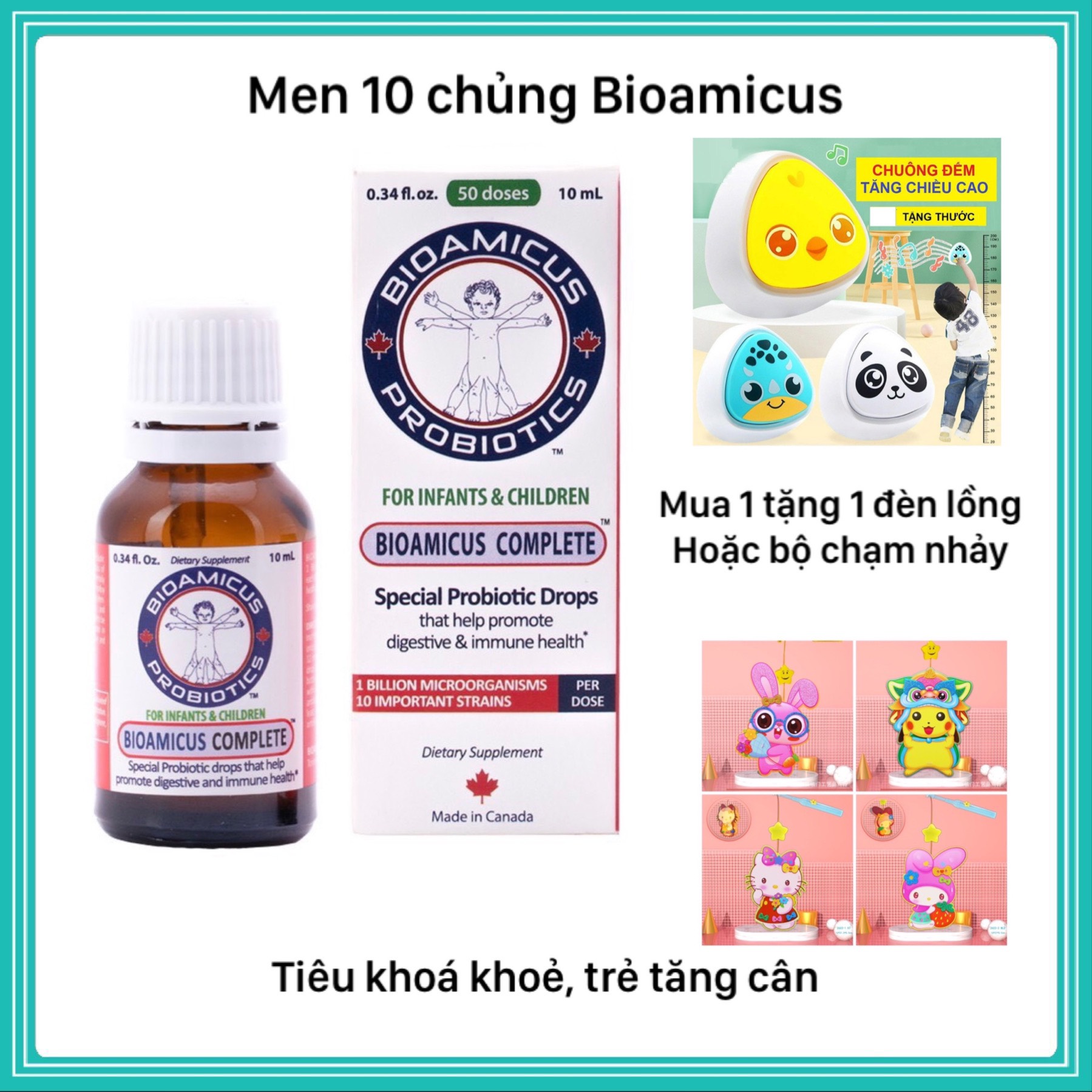 BioAmicus Complete Men vi sinh 10 chủng - Trẻ tiêu hóa khỏe, tăng đề kháng