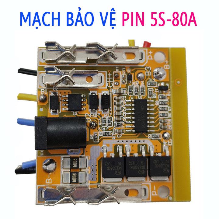 Mạch bảo vệ pin 5s 21v 80a mạch bảo vệ máy khoan