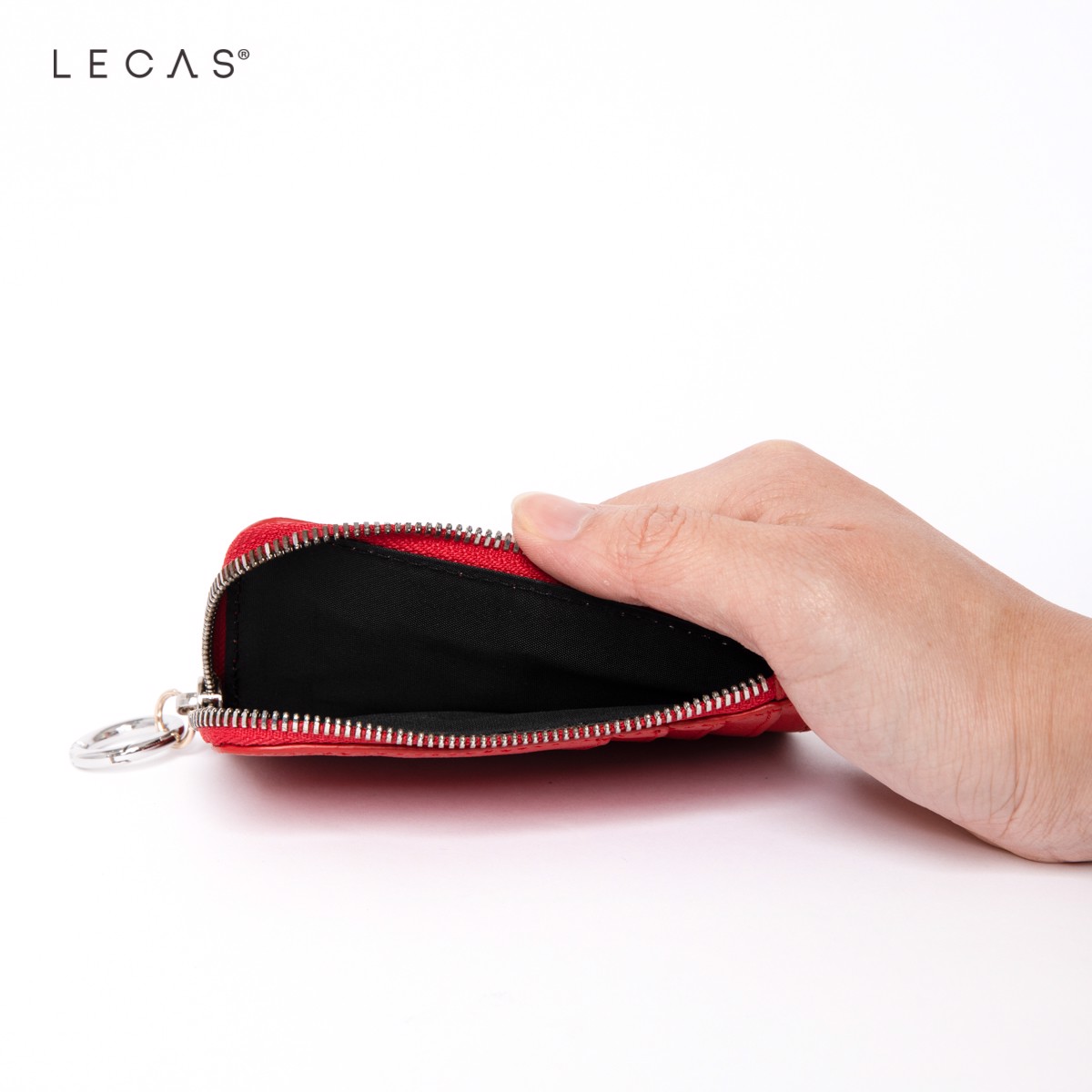 Ví nữ da thật lecas đựng thẻ card và tiền gập mini mimi