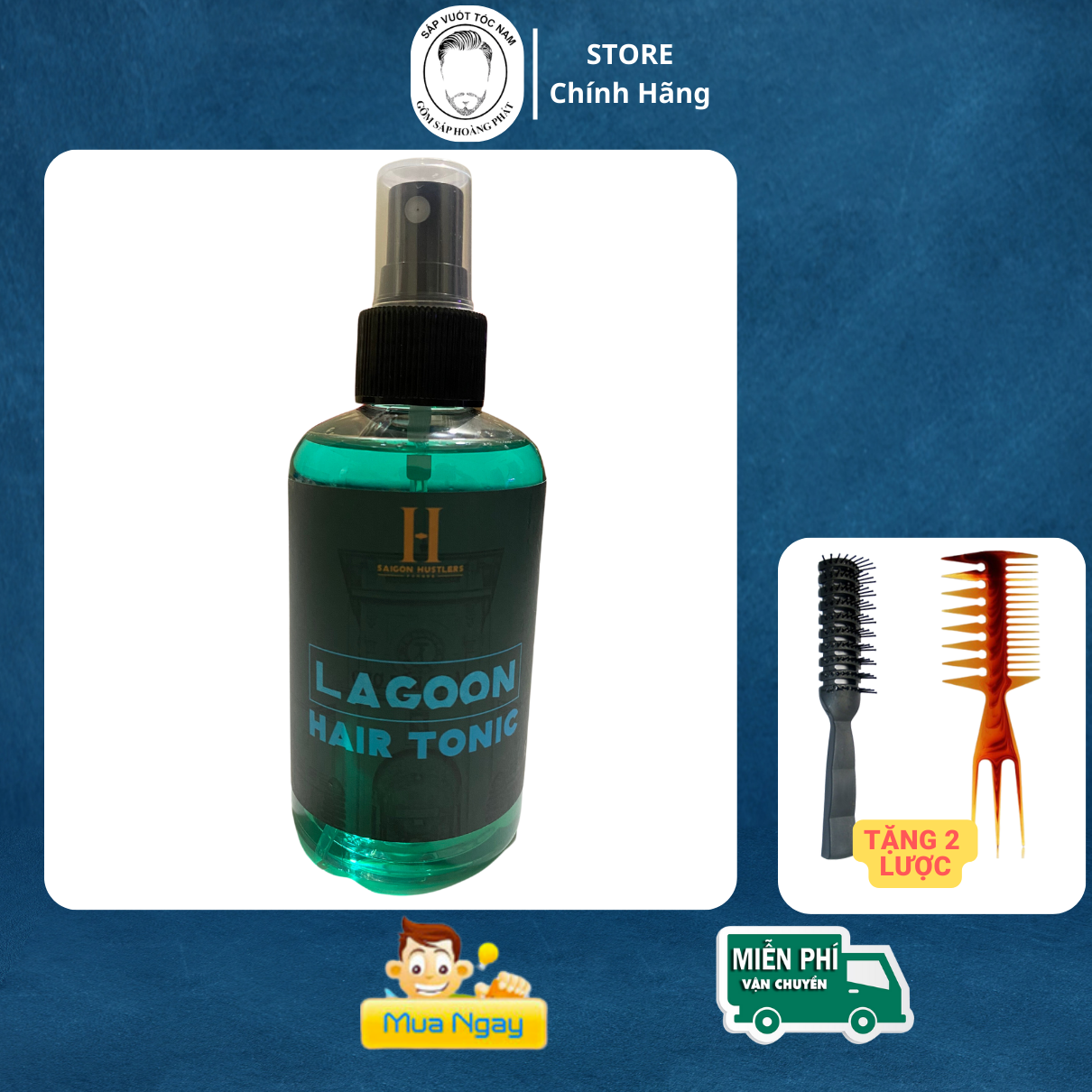 Xịt tạo phồng Lagoon Hair Tonic - 200ml Tặng Lược