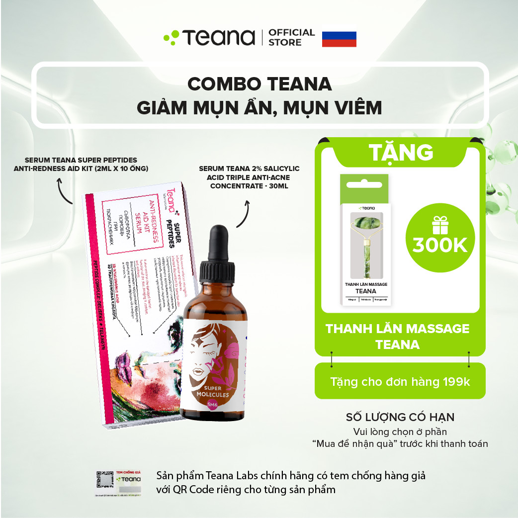 Combo Teana giảm mụn ẩn, mụn viêm