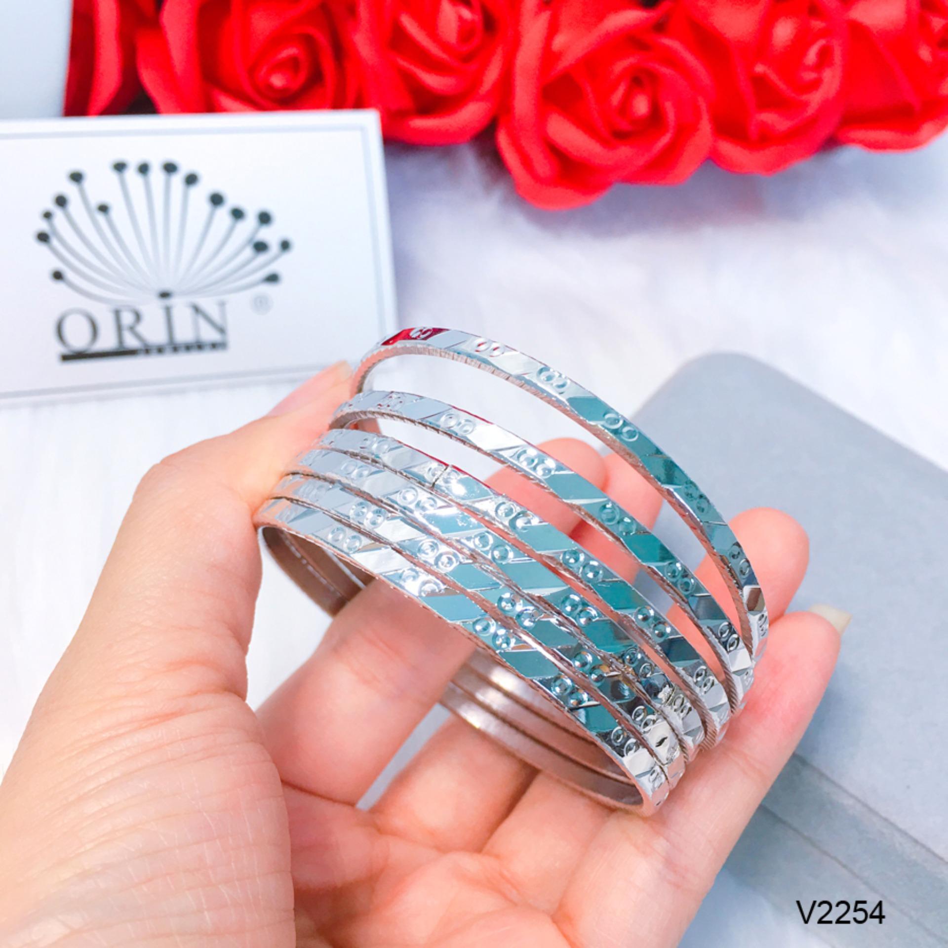 Vòng ximen bộ 7 chiếc mạ bạc thiết kế cao cấp Orin V2254 - Long Tien