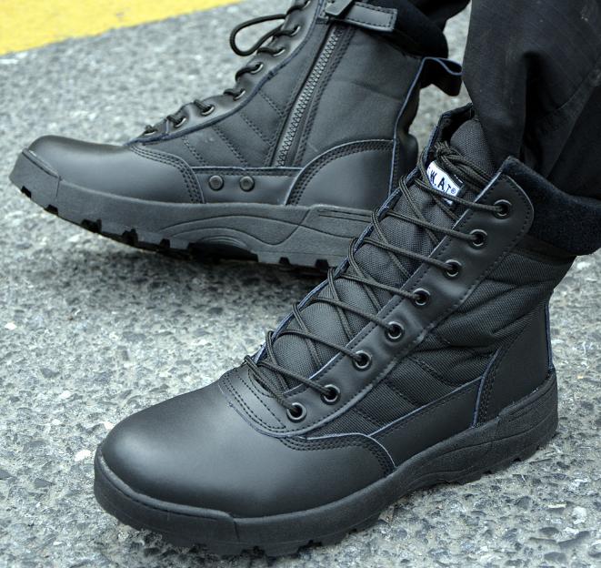 Giày chiến thuật swat cổ cao đen