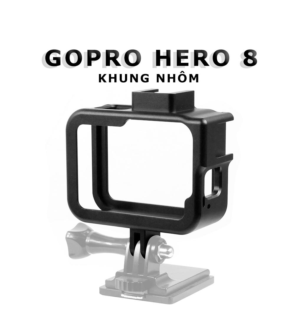 Khung hợp kim nhôm bảo vệ camera hành động gopro hero 8