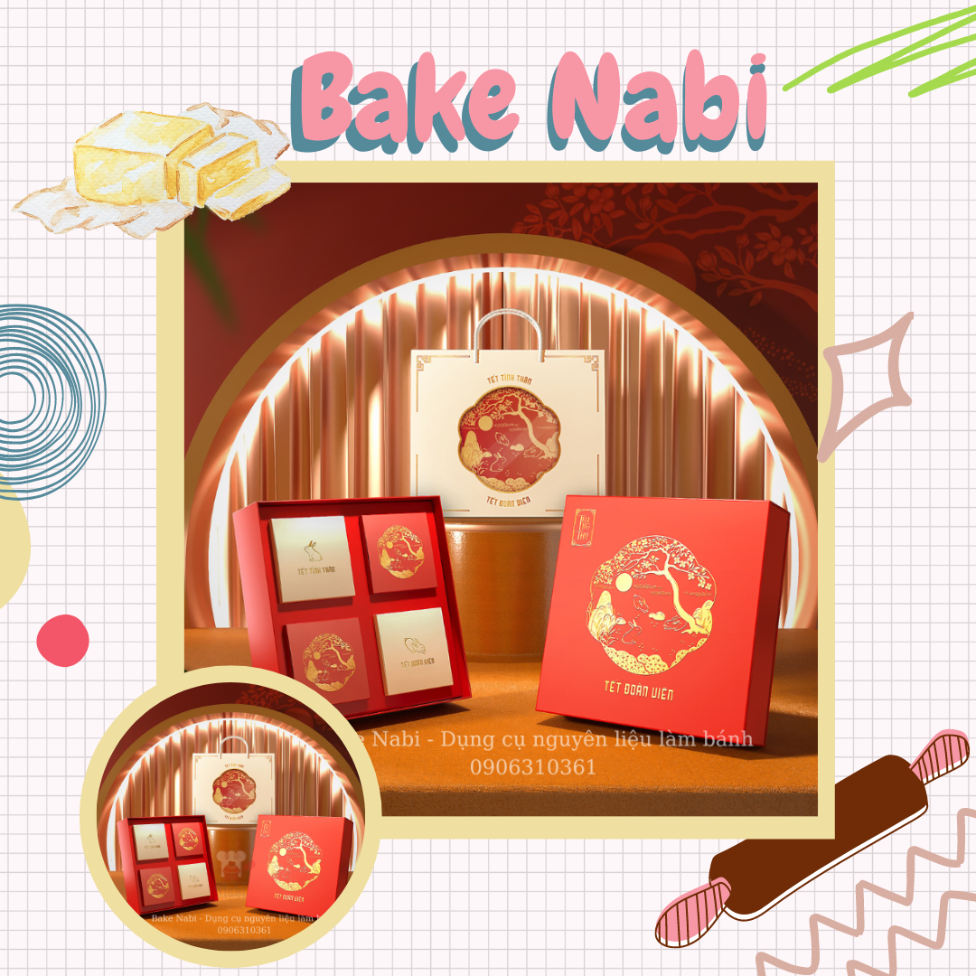 Thỏ ngọc 4 bánh - hộp bánh trung thu