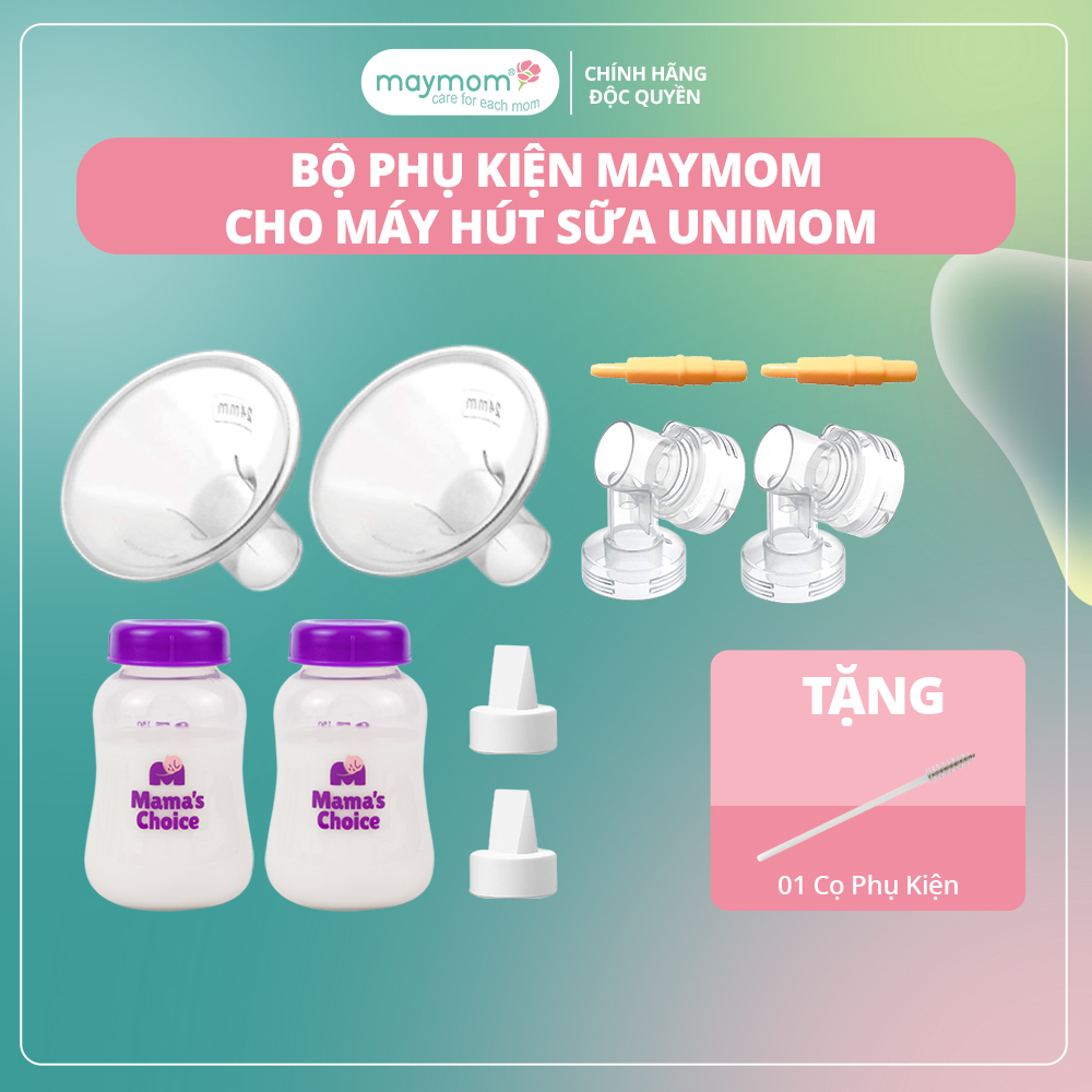 Phụ kiện máy hút sữa unimom thương hiệu maymom, phụ kiện thay thế máy unimom điện đôi, nhiều lựa chọn size phễu hút sữa