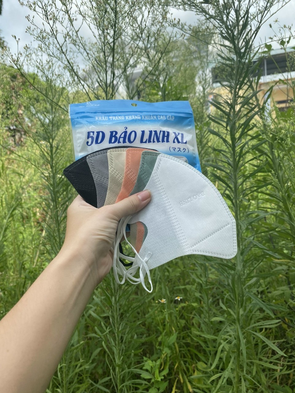 Sỉ 200 chiếc khẩu trang 5d bảo linh hàng chuẩn 3 lớp có giấy kháng khuẩn