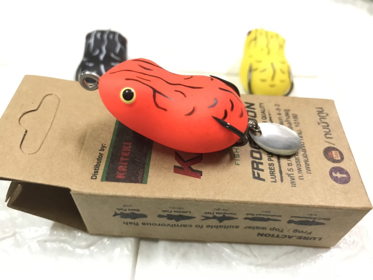 Mồi nhái giả mồi câu lure câu cá lóc FROG TOON. Mồi chuyên câu lóc nhậy. Mồi Giả. Mồi lưng vằn.