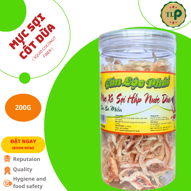MỰC SỢI HẤP DỪA TÂN LỘC PHÁT - HŨ 200G