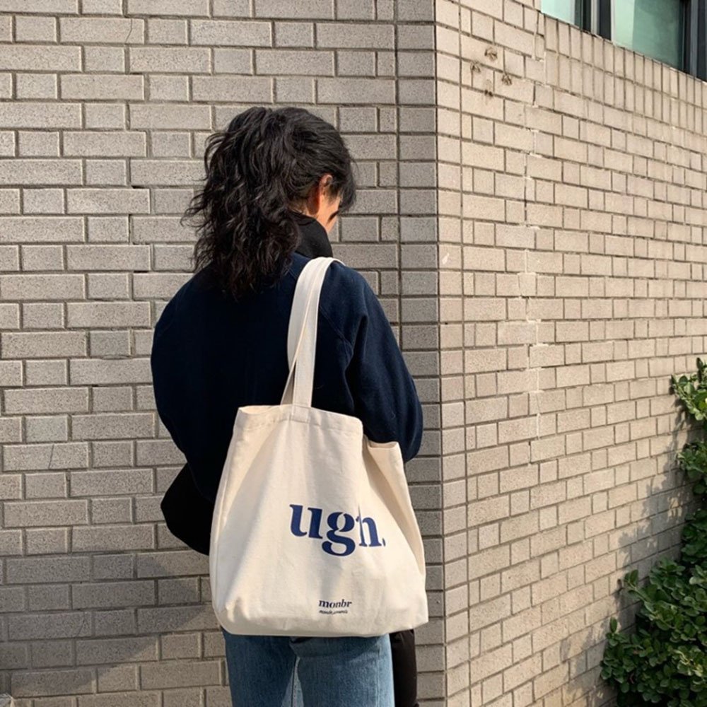 MẪU MỚI ] Túi tote mới vải canvas phong cách unisex họa tiết tuia UGH có khóa kéo tiện lợi-BALOHA