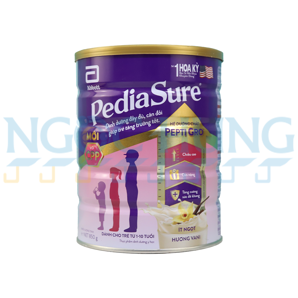 Sữa bột Pediasure BA hương vani (cho bé 1-10 tuổi) - 850g