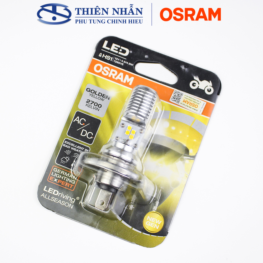 Bóng đèn LED OSRAM HS1 xe Air Blade, Wave RS, Future Neo, Exciter 135/150, Winner 150 tăng sáng, phá sương (7285YE)