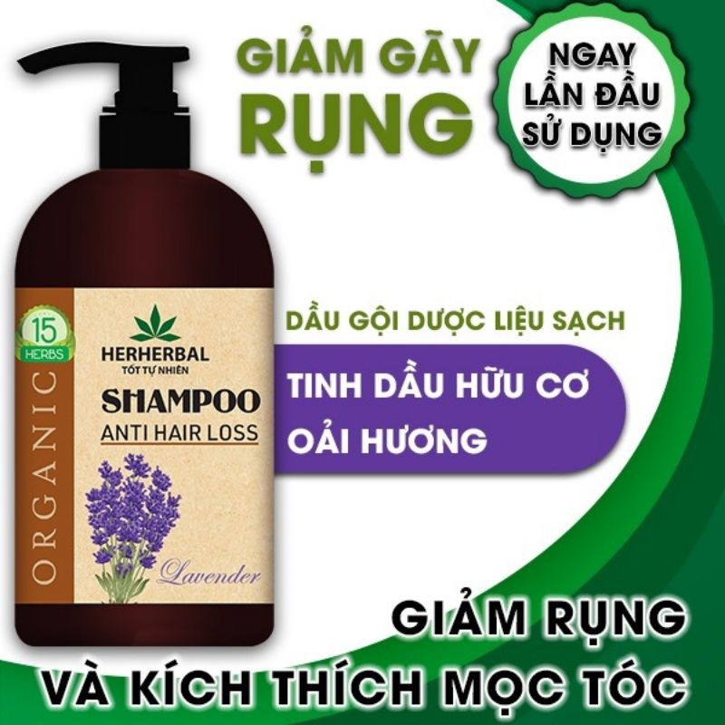 Dầu gội dược liệu giảm gãy rụng Alpha Herherbal Tinh Dầu Oải Hương 336gr