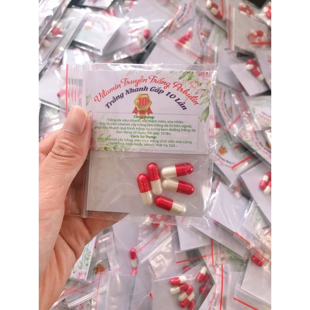 (Set 3 viên ) VITAMIN TRUYỀN TRẮNG, VITAMIN CẤY TRẮNG kích trắng da, kết hợp sử dụng các sản phẩm kem dưỡng, tắm trắng