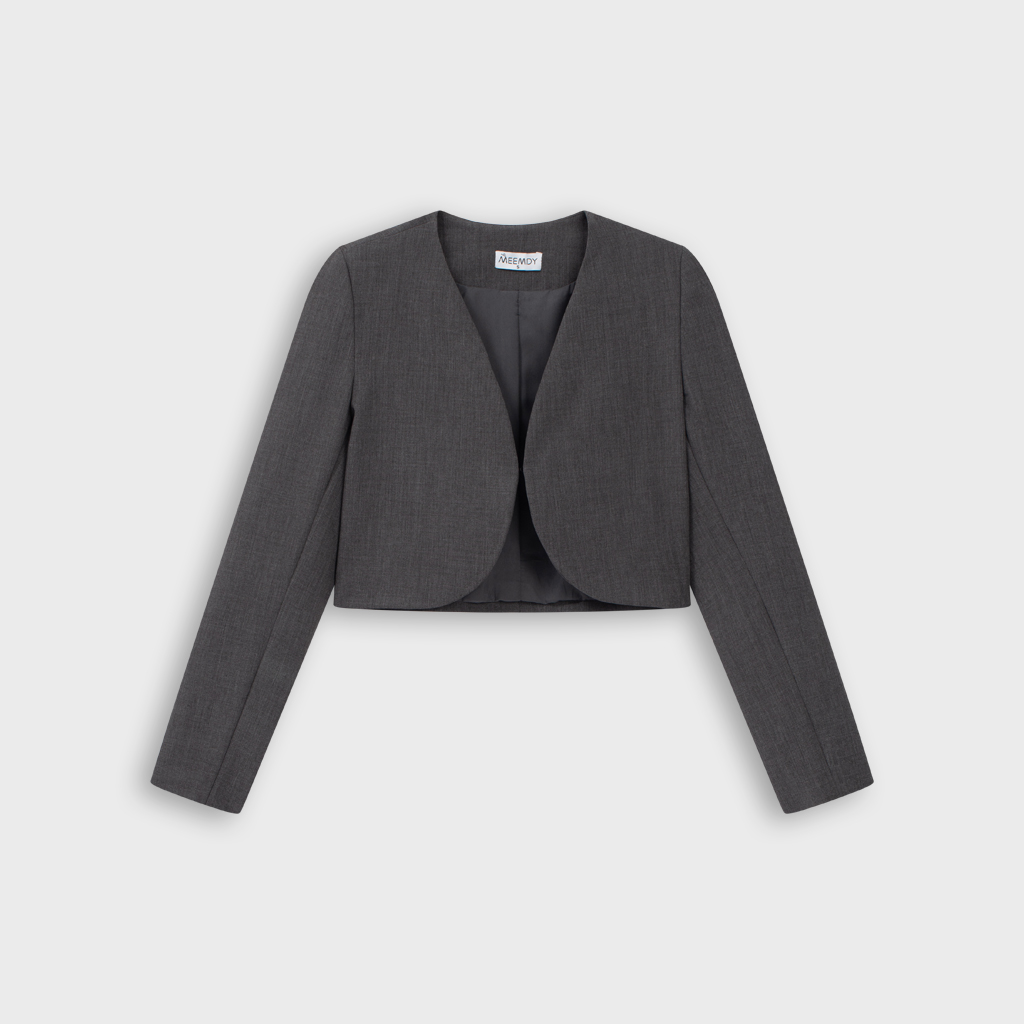 Áo blazer croptop nữ Canna Blazer dáng ngắn, chất liệu dày dặn