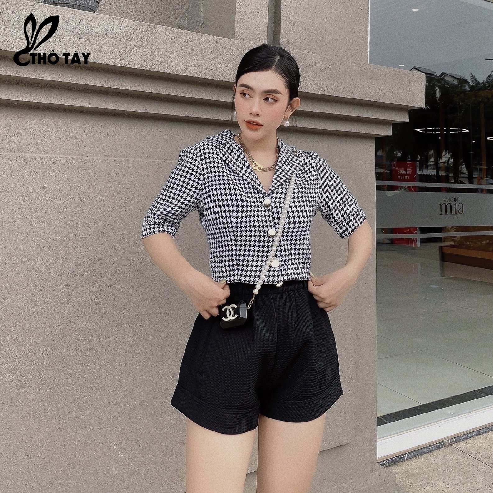 Set bộ nữ kiểu vest dạ cao cấp - thỏ tây s309cx334