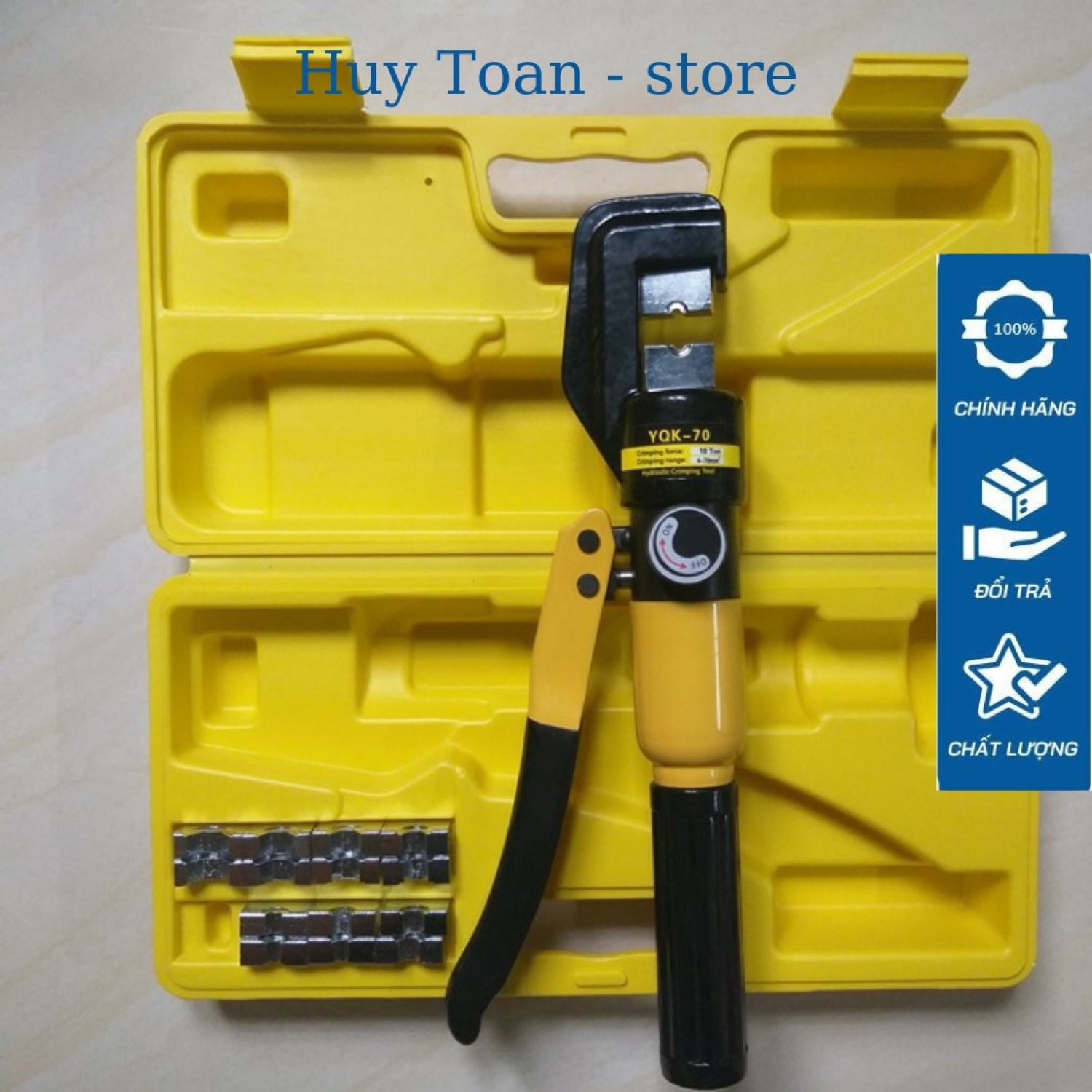 Kìm bấm cos thủy lực yqk-70 kìm ép cốt thủy lực yqk70 8 khuôn 4, 6, 10, 16, 25, 35, 50, 70mm2.