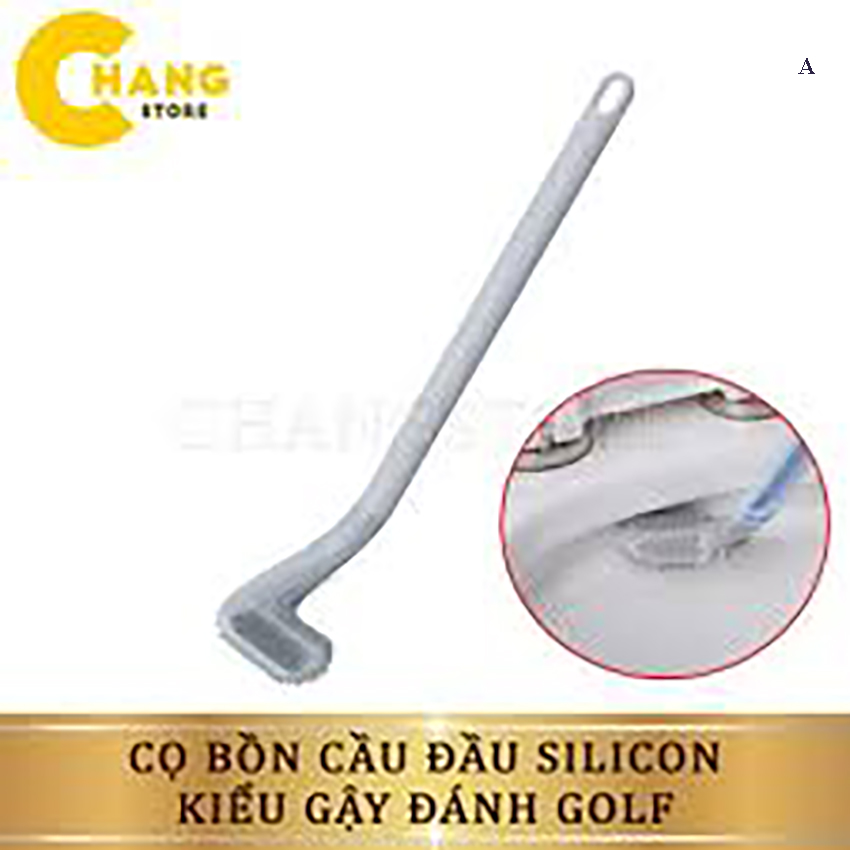 Chổi cọ toilet thông minh silicon đầu cong mẫu mới