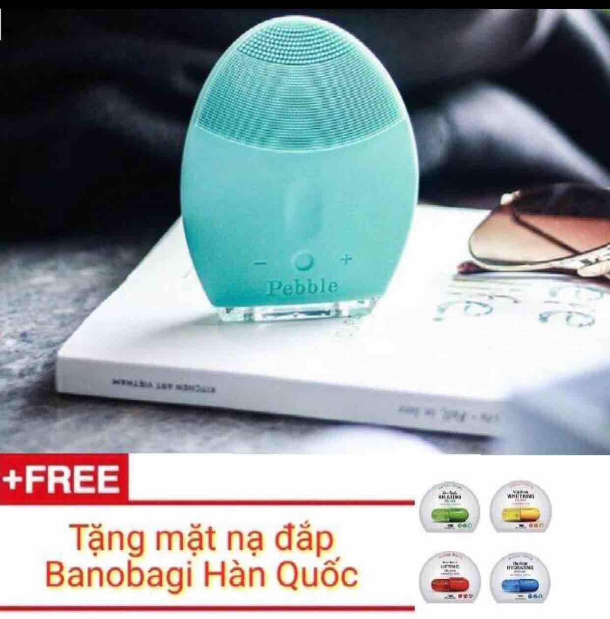 [HCM]Máy rửa mặt Pebble Lisa gen 5- blue+ tặng mặt nạ đắp