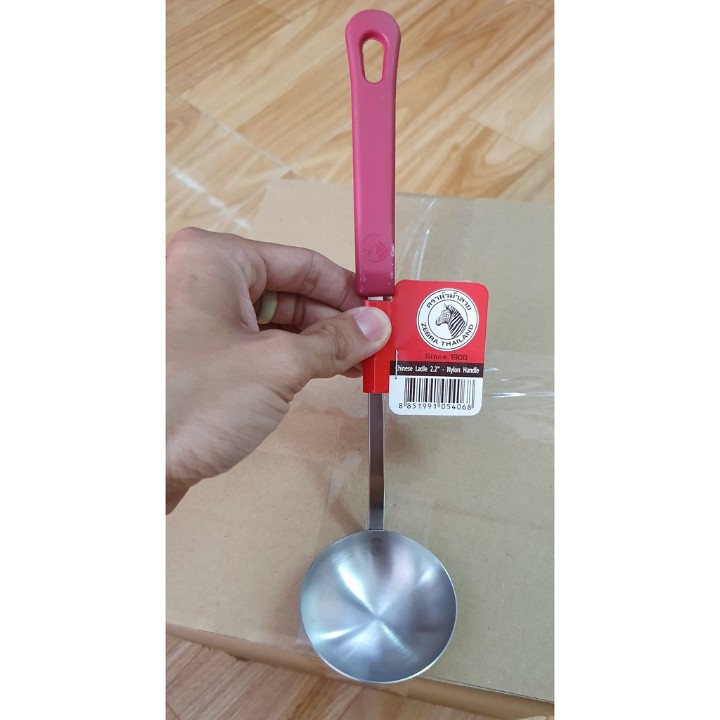 Vá lẩu inox zebra cán nhựa đỏ - 105406