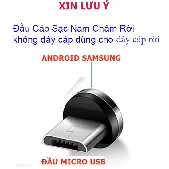 MỘT ĐẦU CÁP SẠC NAM CHÂM RỜI DÙNG CHO CÁP (Lightning, Type C, Micro USB) LƯU Ý SẢN PHẨM ĐẦU SẠC KHÔNG CÓ DÂY CÁP