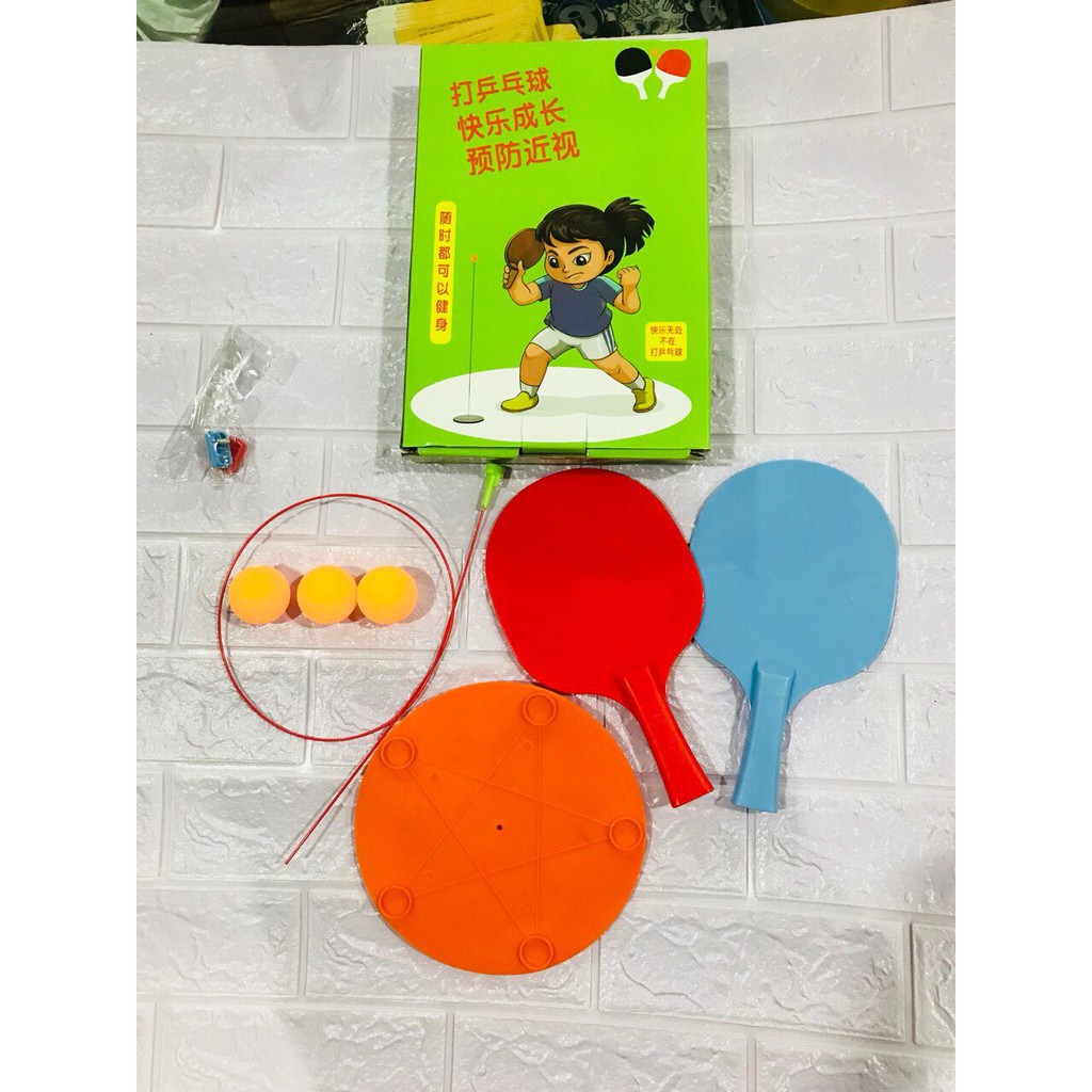 Bộ bóng bàn phản xạ không cần bàn luyện tập trung cho trẻ xả tress – bộ đồ chơi thể thao cho bé rèn luyện thể chất
