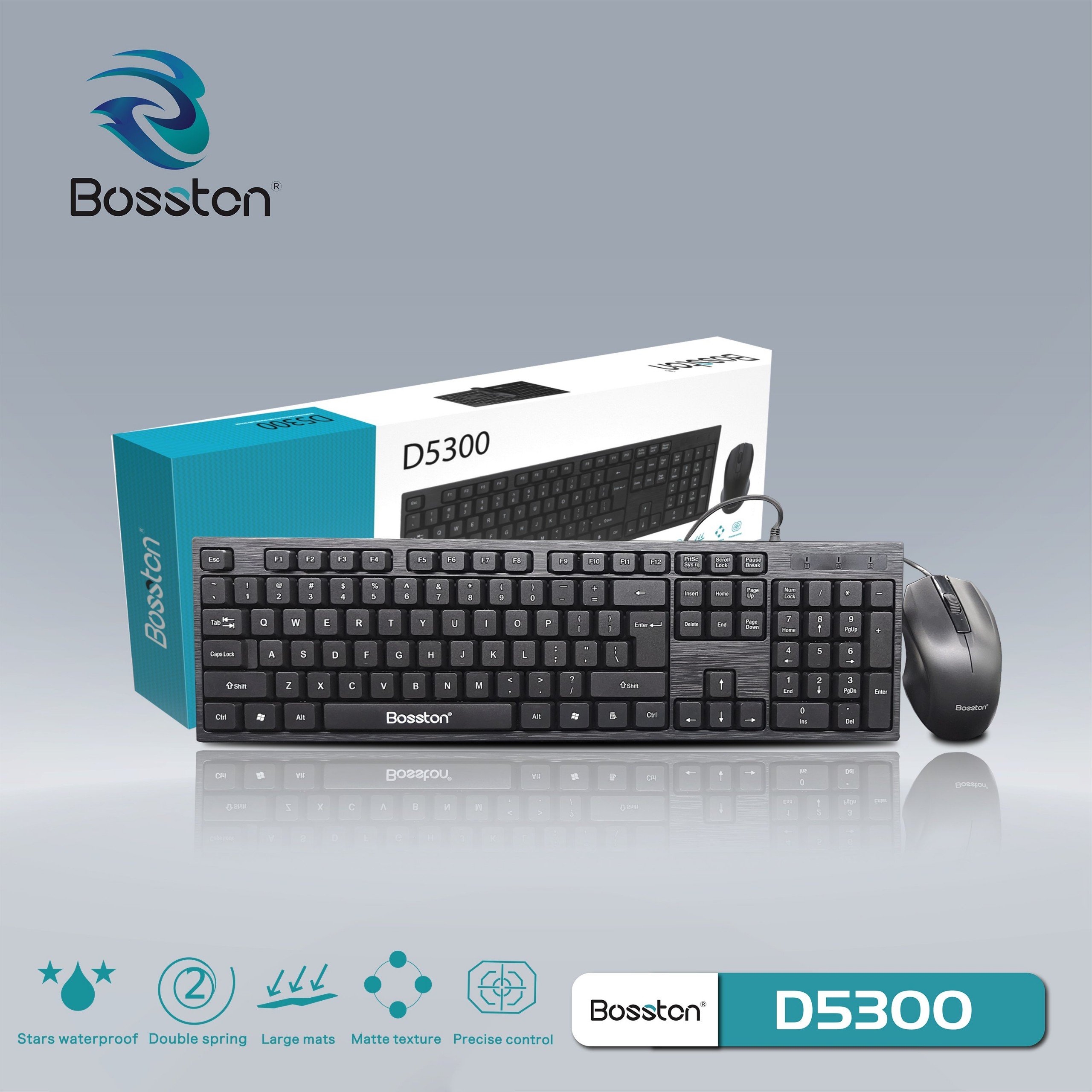 Bộ bàn phím và chuột bosston d5200 - hàng chính hãng