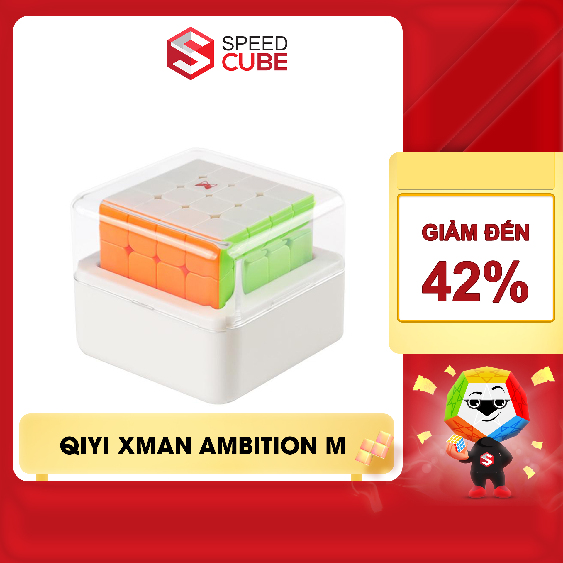Rubik 4x4x4 QiYi Xman Ambition M stickerless Có Nam Châm - Shop Speed Cube