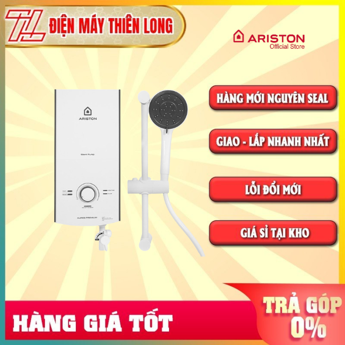Máy nước nóng trực tiếp Ariston 4500W AURES PREMIUM 4.5P IVORY - Van điều chỉnh lưu lượng nước Vỏ bì