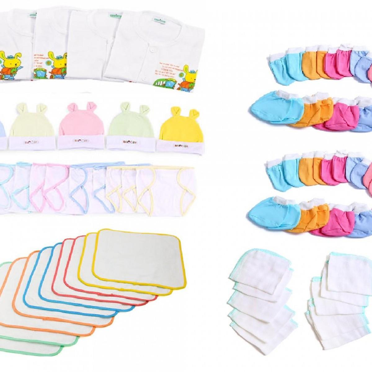 Combo 60 món đồ dùng cho bé sơ sinh áo tay dài