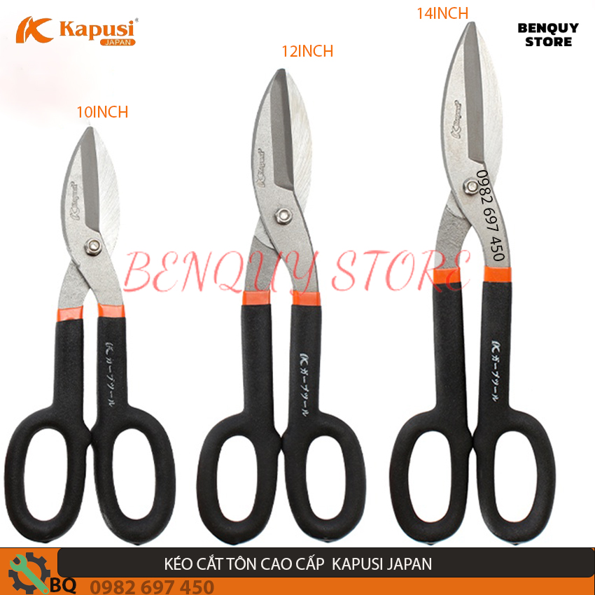 Kéo cắt tôn cao cấp kapusi japan - tổng hợp các mẫu kéo cắt tôn cắt sắt tấm 10-12-14inch, kéo cắt đa năng tiêu chuẩn nhật bản.