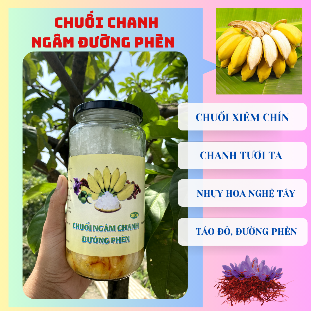 Chuối Chanh Ngâm Đường Phèn