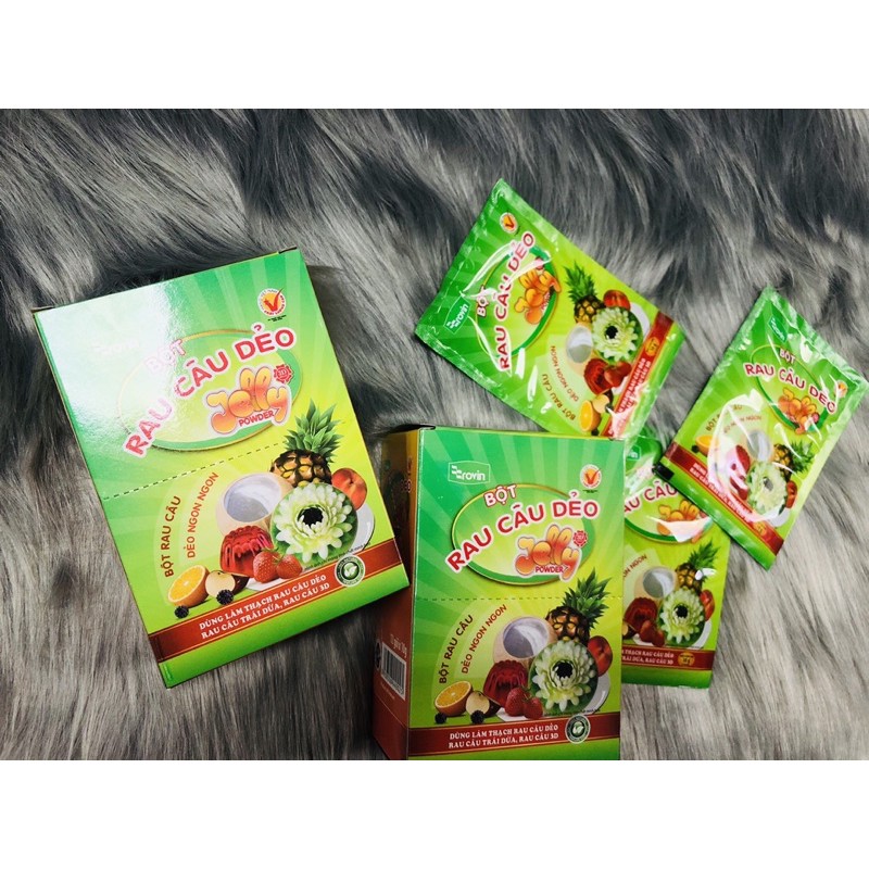 Bột Rau Câu Dẻo Hoàng Yến 1 Hộp 120g (12 gói)