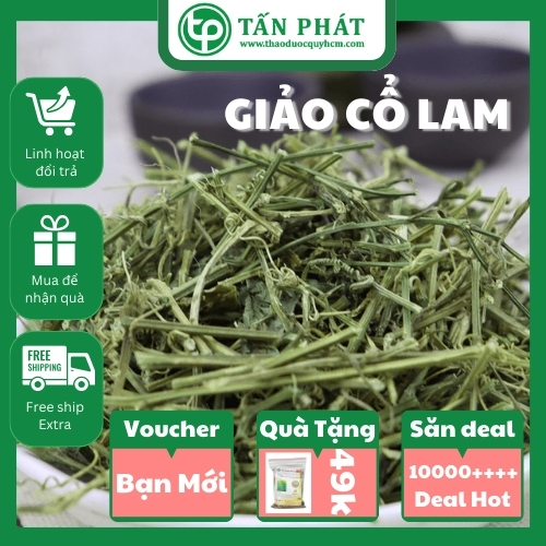   Túi trà khô 500gram  Giảo cổ lam khô 5 lá  Thơm Sạch  - Tấn Phát - Hàng sạch chuyên dùng để pha trà - Hỗ trợ giảm mỡ máu hiệu quả 