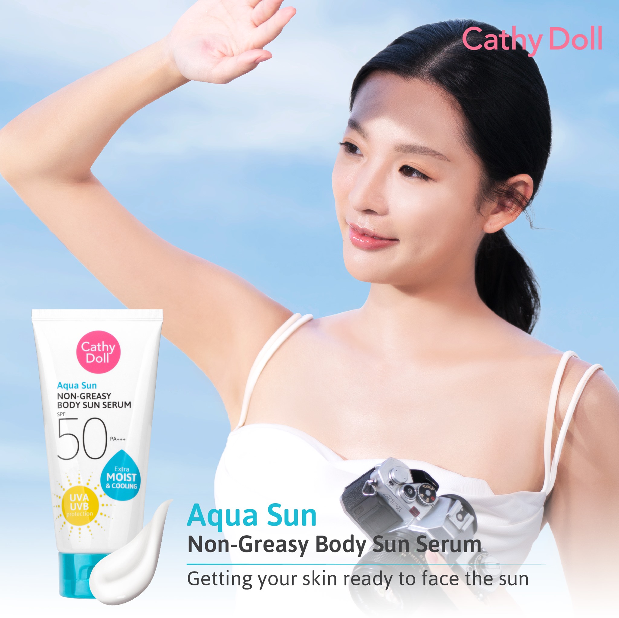 [HCM]Kem chống nắng Cathy Doll Aqua Sun Non Geasy Body Sun Serum (Hàng nhập khẩu từ Thailand)