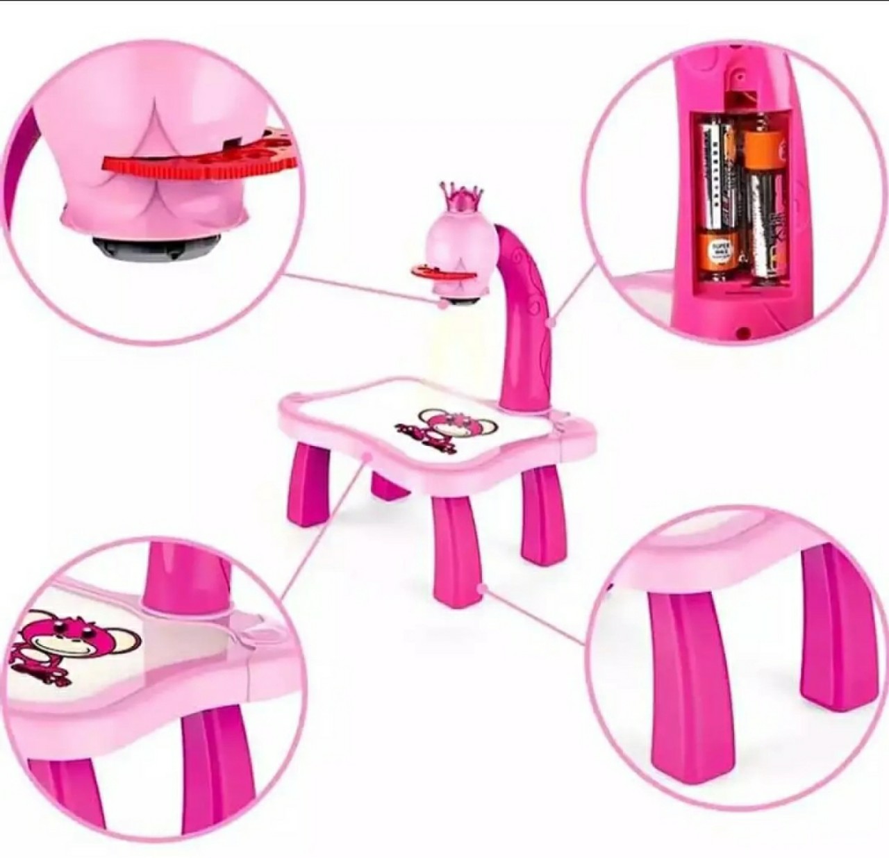 [CÓ VIDEO] Bàn vẽ có đèn chiếu thông minh cho bé tập học vẽ Projector Painting có nhạc 24 hình dùng pin AA , Bàn Học, Tập Tô, Vẽ Cho Bé Có Đèn Chiếu Sáng Thông Minh