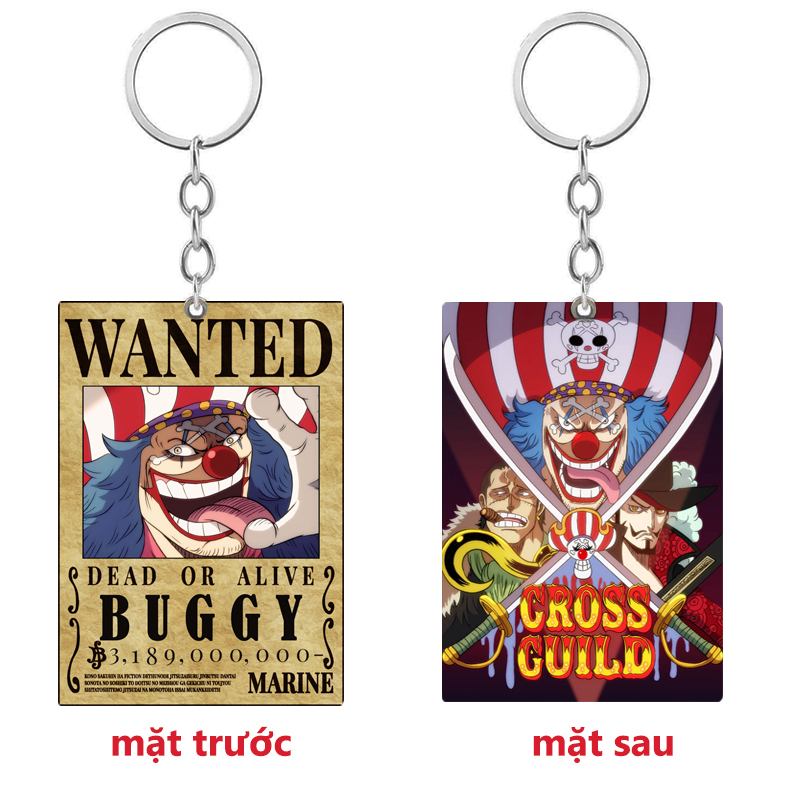 Móc khóa truy nã Tứ hoàng, Vua hải tặc và tổ chức Cross Guild One Piece  ( 2 mặt khác nhau)