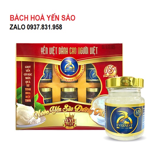 Hộp nước yến sào evernest 15% tổ yến cao cấp siêu ngon