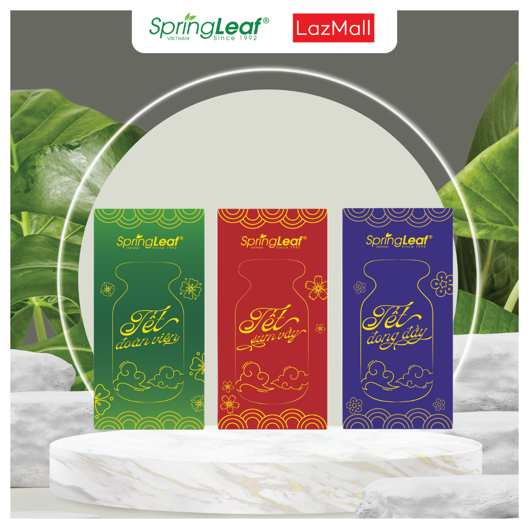 Set 06 bao lì xì springleaf tết 2024 03 màu