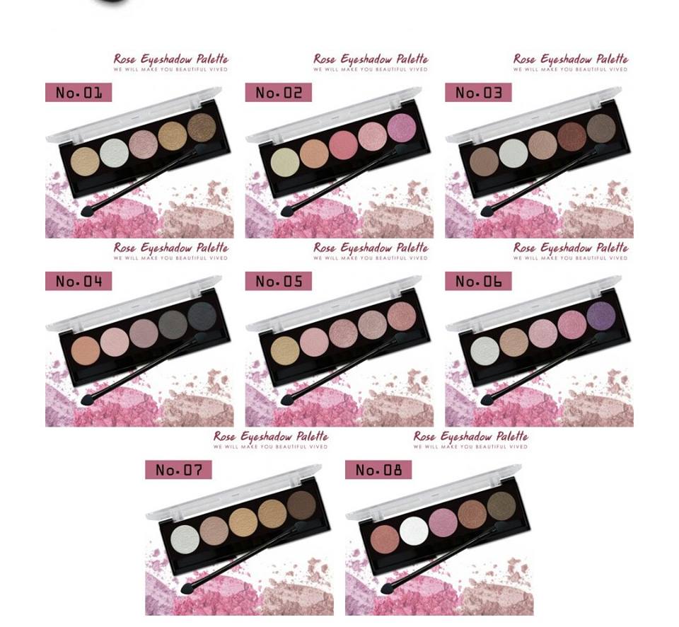 Phấn mắt 5 ô tròn odbo rose thái lan
