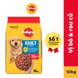 Thức Ăn Cho Chó Lớn PEDIGREE Vị Bò Và Rau Củ - Dinh dưỡng Hoàn Thiện cho một Chú Chó 1+ Tuổi Hạnh Phúc & Khỏe Mạnh 10kg