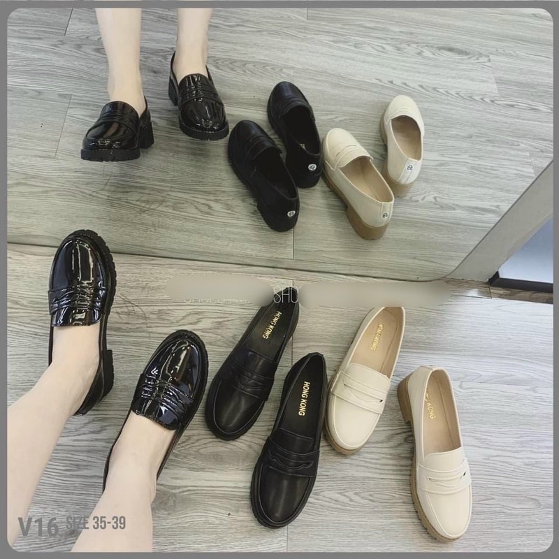 Có sẵn: Giày đốc trơn phong cách Hàn đế 3cm form chuẩn -lamlam868