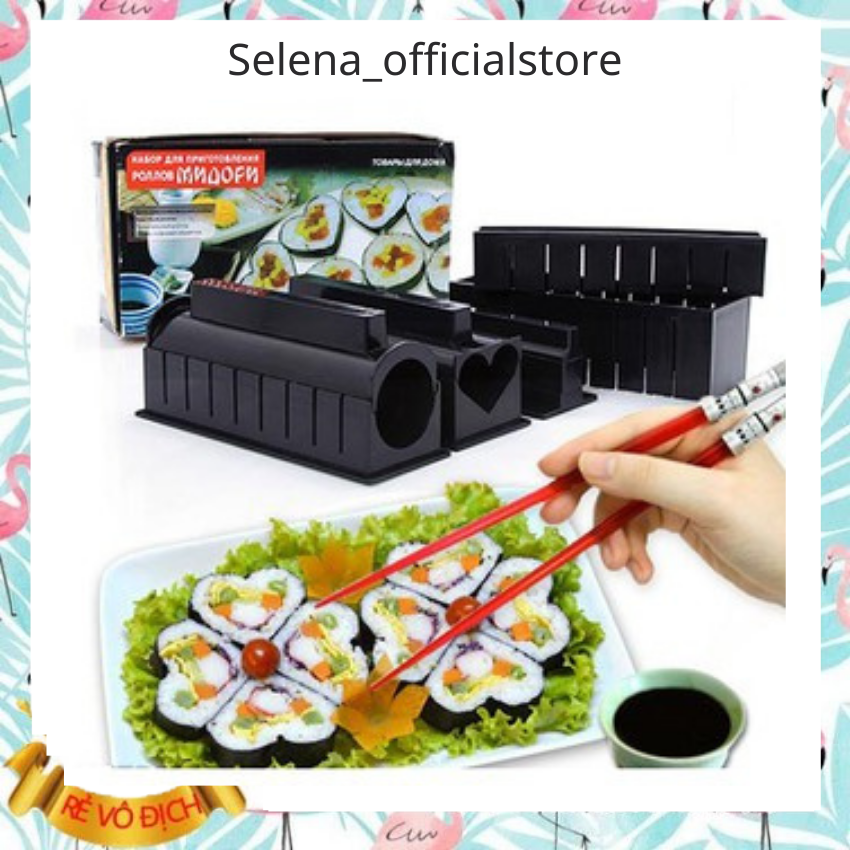 Bộ Dụng Cụ Làm Sushi Cơm Cuộn 10 Món, Dụng cụ làm bánh - Selena_officialstore