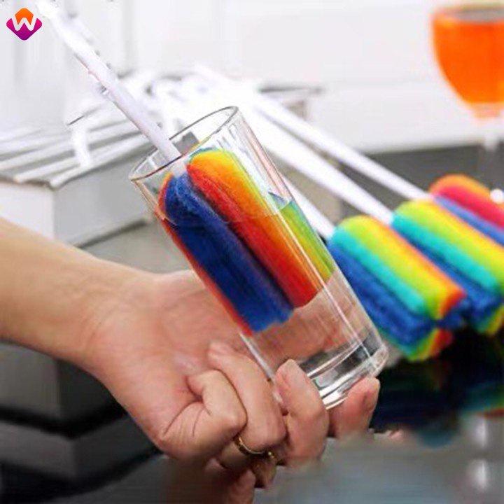Cây cọ rửa bình nước bình sữa vệ sinh dễ dàng-cây rửa cốc ly 7 màu