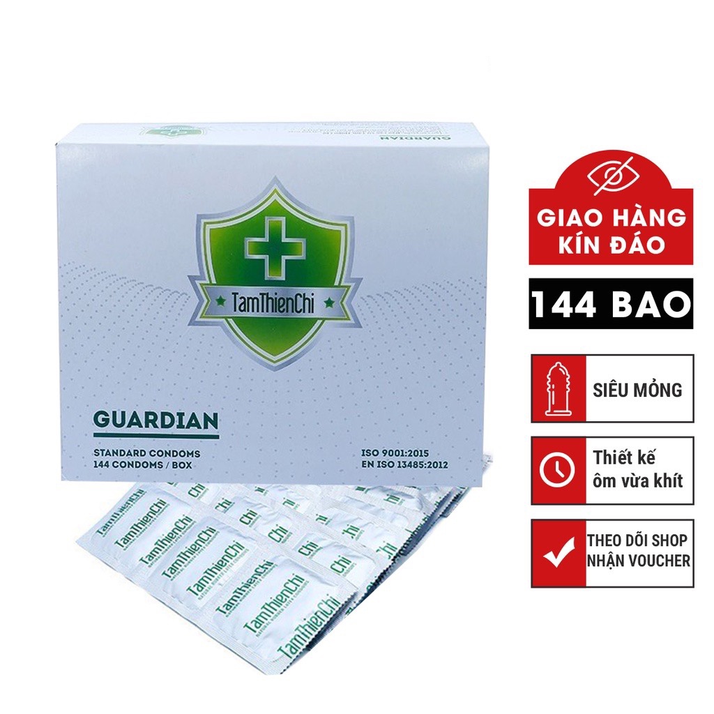 Bao cao su gia đình, khách sạn giá rẻ Tâm Thiện Chí GUARDIAN hộp 144 chiếc