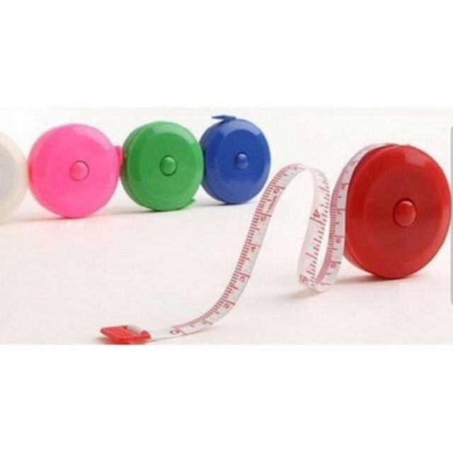 Thước dây cuộn mini bằng nhựa rút tự động dài 1,5m