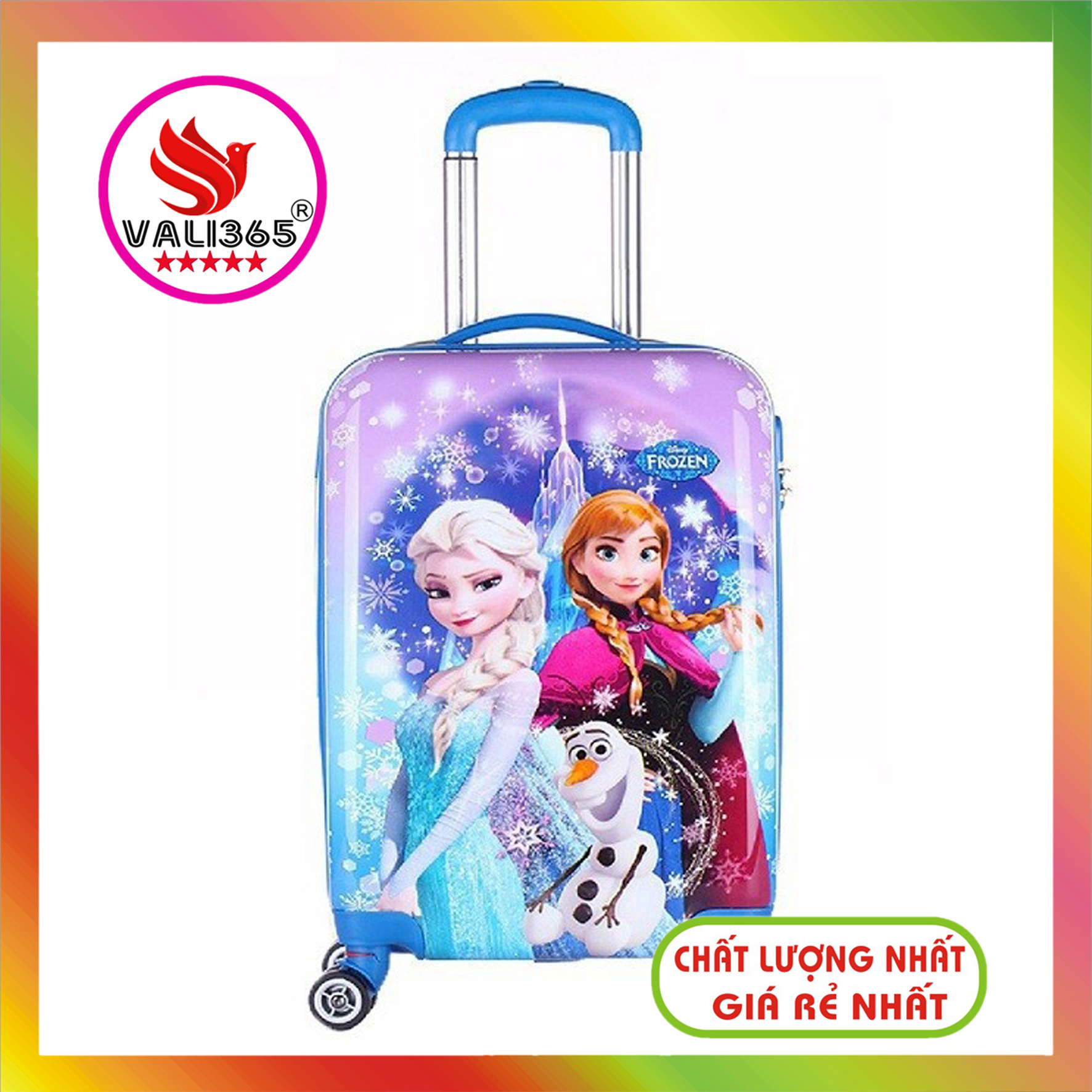 Vali kéo mùa hè cho bé yêu (Hàng cao cấp in 2 mặt) (Được chọn màu và hình). Món quà trong mỗi chuyến du lịch cho bé yêu của bạn. Hàng nhập khẩu Quảng Châu