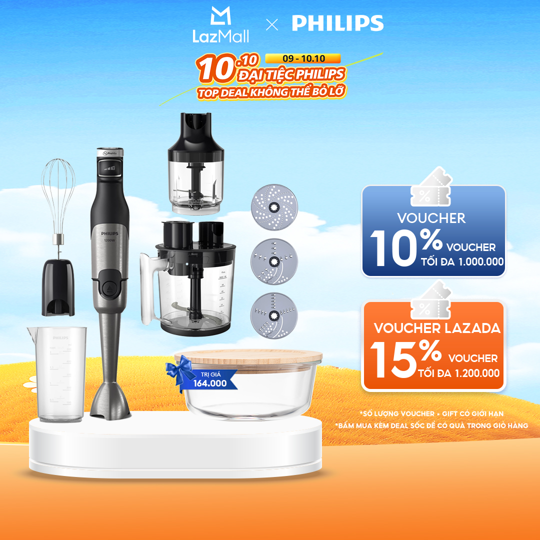 Máy Xay Cầm Tay Đa Năng Dòng 5000 Series Cao Cấp Philips HR2685/00 - Hàng Phân Phối Chính Hãng